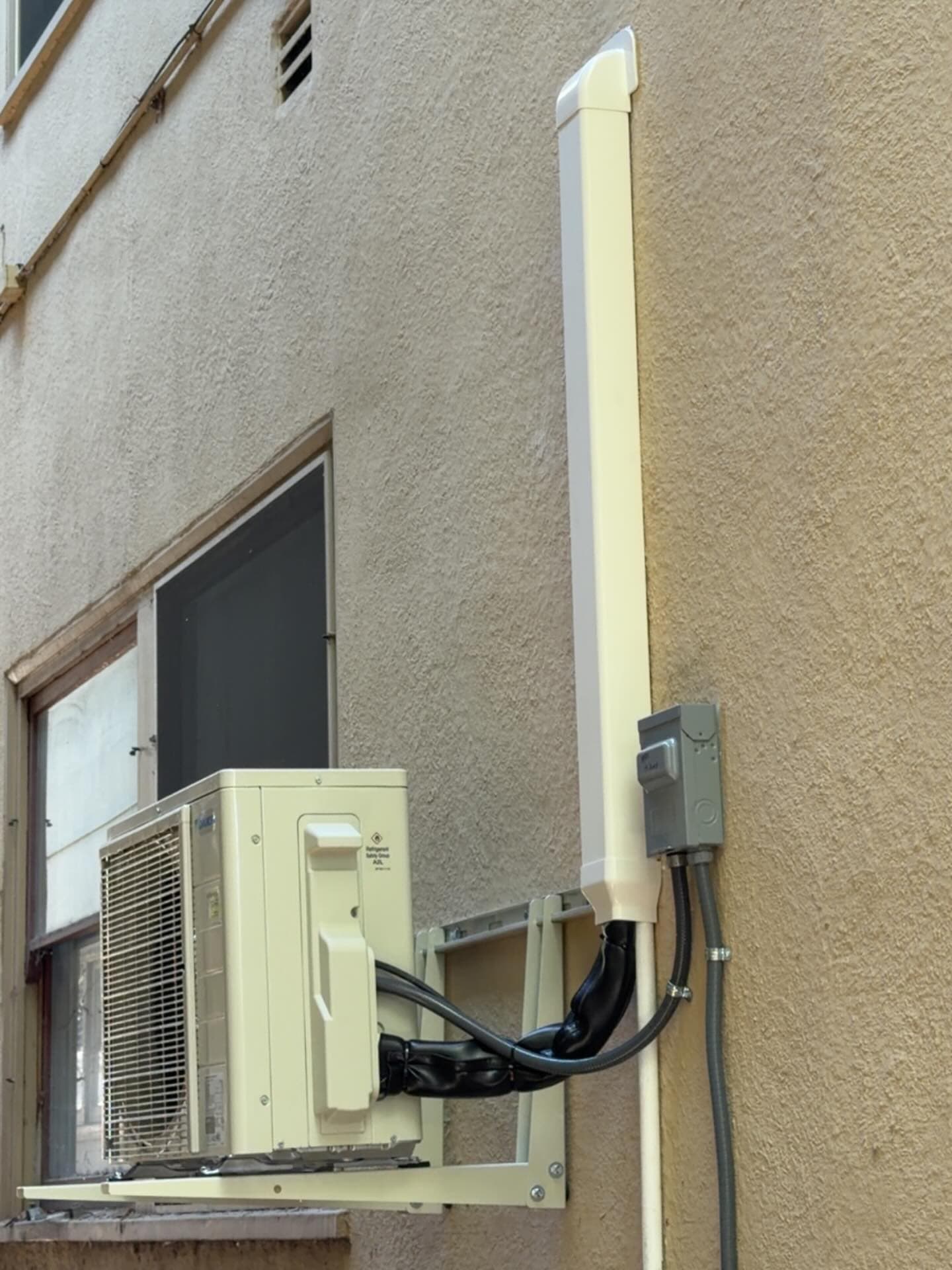 12,000 BTU Daikin ductless mini-split installed in a home with no prior central heat.