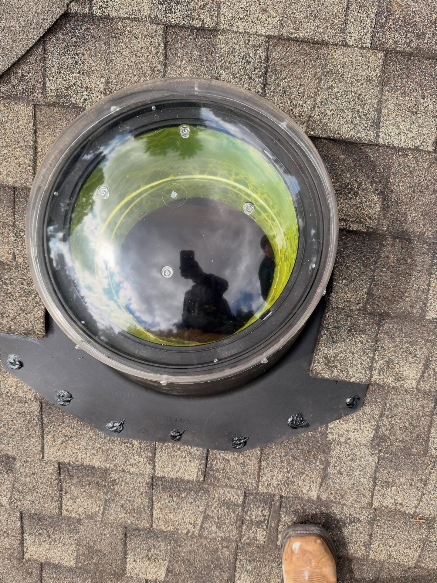 New HVAC vent added to a master bathroom alongside a solar tube skylight.