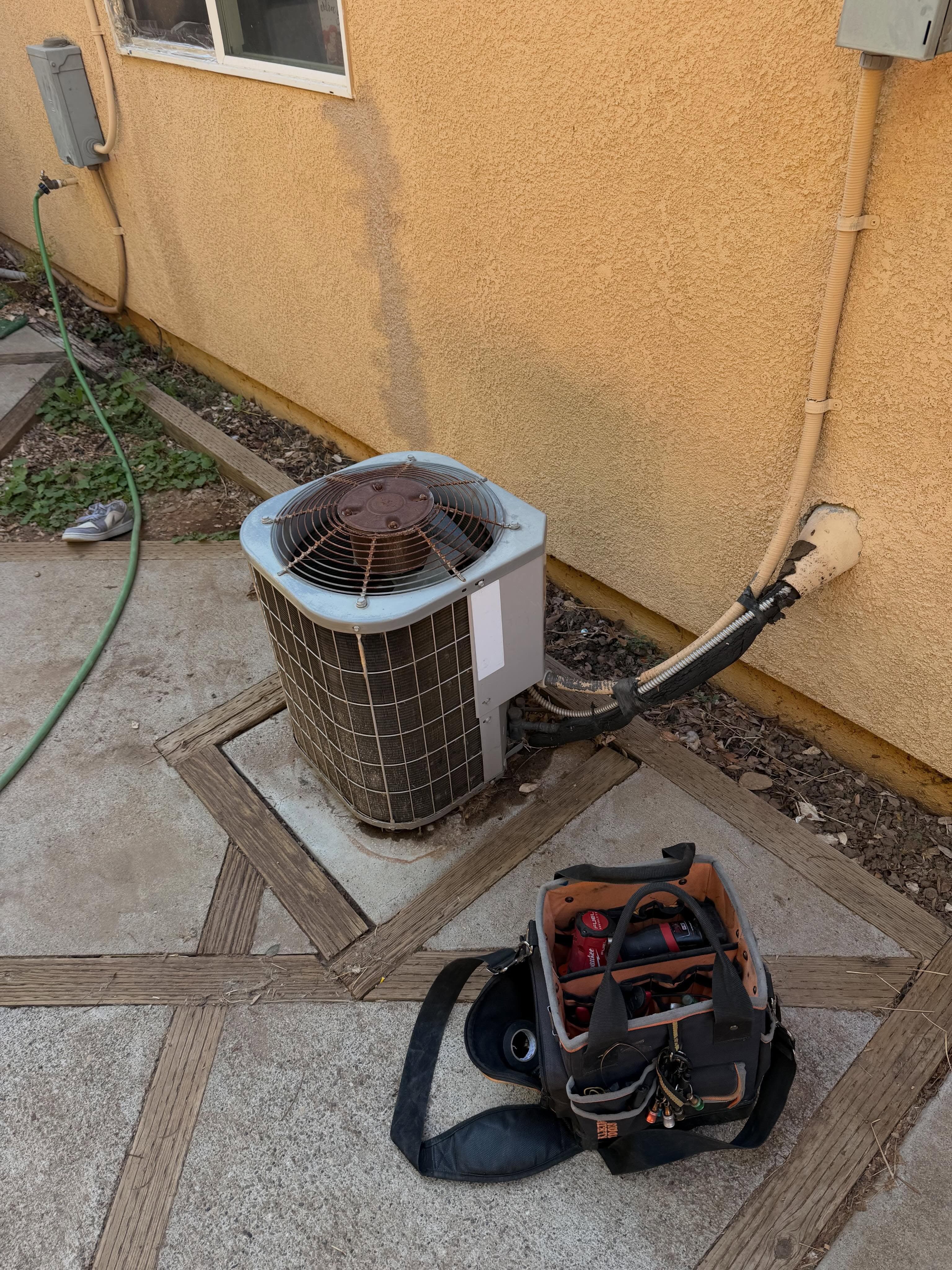New HVAC system and R-8 insulated ductwork replacing a rodent-damaged duct run.